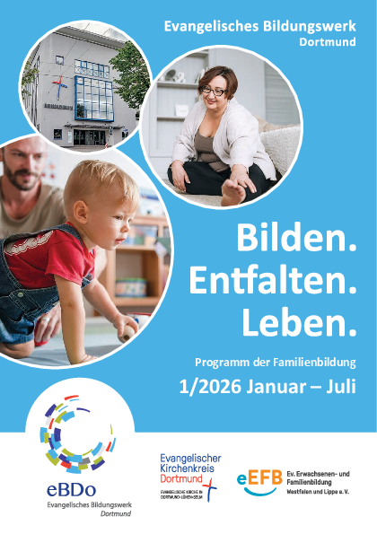 Das Titelblatt des neuen Programms des Ev. Bildungswerkes Dortmund für das 1. Halbjahr 2026