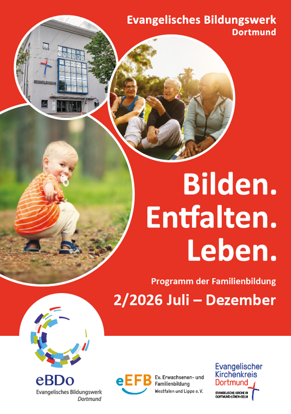 Das Titelblatt des neuen Programms des Ev. Bildungswerkes Dortmund für das 2. Halbjahr 2026