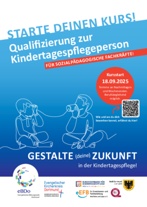 Einladung zur Qualifizierung zur Kindertagespflegeperson für sozialpädagogische Fachkräfte in 2025